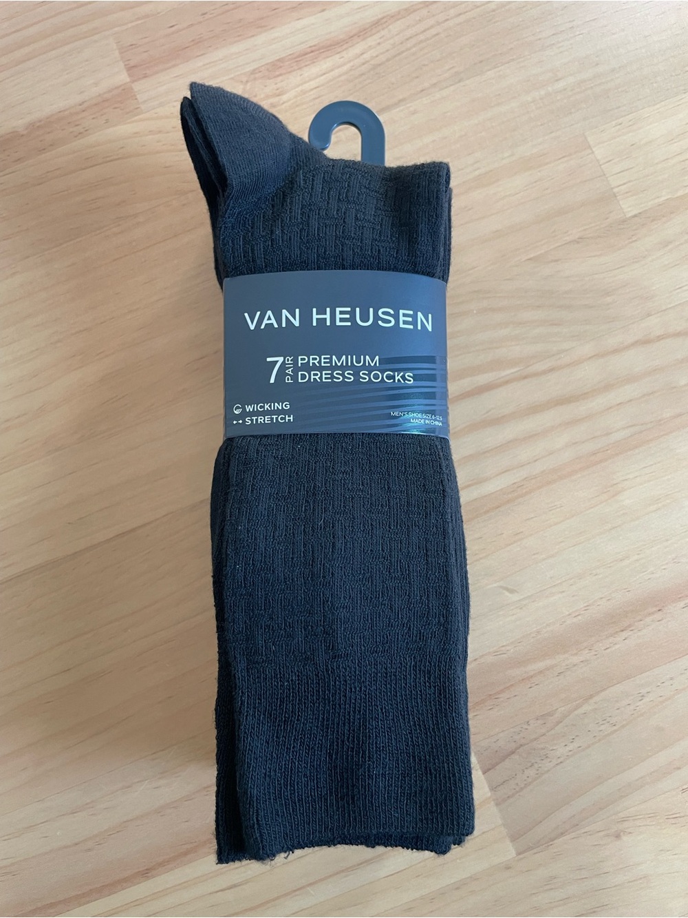 NWT Van Heusen Men's Premium Dress Socks - 7 Pair Pack (Black)